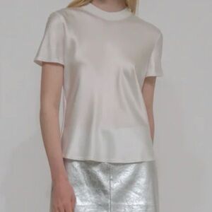 Rosetta Getty Bias combo silk/ cotton  T-Shirt